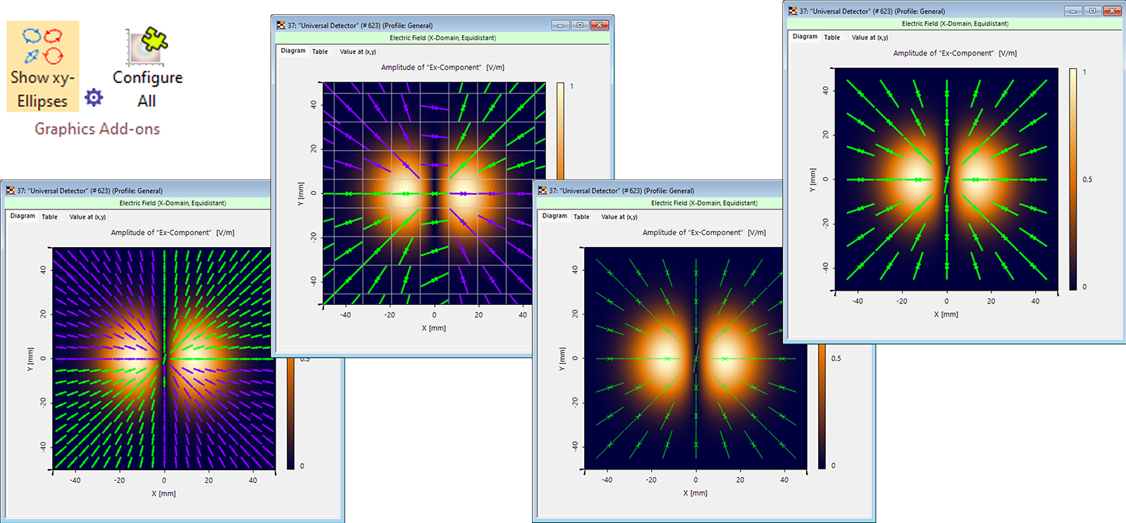 Virtual Lab Grating Visualize Grating Regions in Lightguide Results