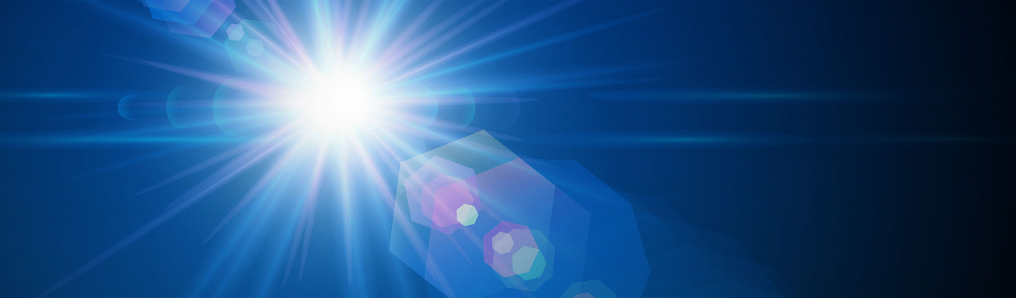 Blazing light shines into the camera.