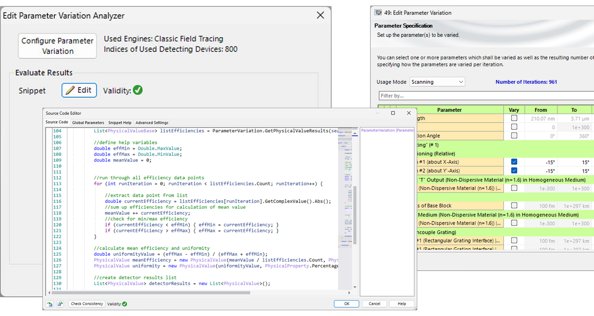 Parameter Variation Analyzer